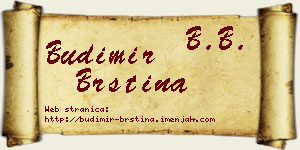 Budimir Brstina vizit kartica